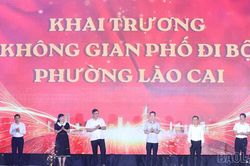 Phường Lào Cai kỷ niệm 1 năm thành lập và khai trương Không gian phố đi bộ