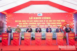 Ninh Bình đồng loạt khởi công các dự án đầu tư xây dựng nhà ở xã hội, nhà ở cho thuê