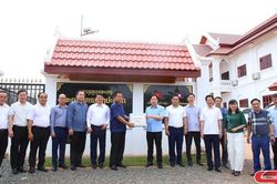 Đoàn đại biểu cấp cao tỉnh Sơn La thăm, khảo sát di sản văn hóa và công trình hợp tác xây dựng tại tỉnh Luông Pha Bang