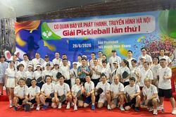 Sôi nổi Giải Pickleball Cơ quan Báo và PTTH Hà Nội lần thứ nhất