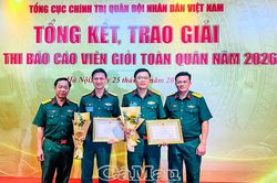 Bộ CHQS tỉnh Cà Mau đạt thành tích cao tại hội thi báo cáo viên toàn quân