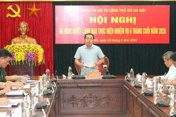 Đảng ủy Bộ Tư lệnh Thủ đ&ocirc; H&agrave; Nội ra nghị quyết l&atilde;nh đạo thực hiện nhiệm vụ 6 th&aacute;ng cuối năm 2026