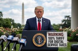 &Ocirc;ng Trump cảnh b&aacute;o &aacute;p thuế 100% với nước đ&aacute;nh thuế Big Tech Mỹ