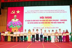 Hải Phòng tuyên dương 114 gia đình văn hóa tiêu biểu