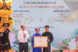C&ocirc;ng nhận Nghề truyền thống ướp tr&agrave; sen ở H&agrave; Nội