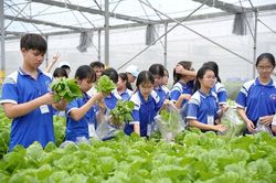 100 học sinh trải nghiệm nghề truyền thống và nông nghiệp công nghệ cao