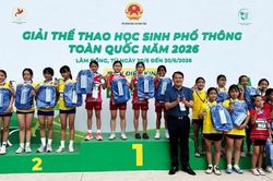 Đoàn học sinh Bắc Ninh dẫn đầu toàn quốc bảng tổng sắp huy chương môn điền kinh