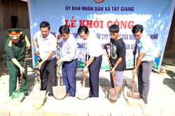 Xã Tây Giang khởi công nhà ở cho đối tượng nhiễm chất độc hóa học