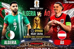 Nhận định, dự đo&aacute;n tỷ số Algeria vs &Aacute;o (9h ng&agrave;y 28/6), bảng J World Cup 2026