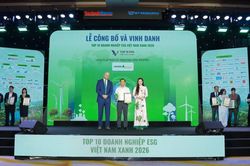 Phục Hưng Holdings được vinh danh top 10 doanh nghiệp ESG Việt Nam Xanh 2026 ngành Xây dựng