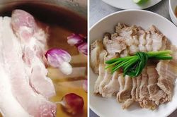 Thả nắm lá này vào nồi luộc thịt: Thịt trắng tinh, mềm mọng, không hôi
