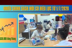 [Video] Nhiều chính sách mới có hiệu lực từ 1/7/2026