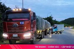 Vợ tử vong, chồng bị thương nặng khi xe tải tông xe đầu kéo trên QL 12C ở Hà Tĩnh