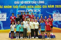 Bắc Ninh giành 11 huy chương tại Giải vô địch Cầu lông các nhóm tuổi thiếu niên quốc gia năm 2026