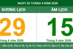 Lịch Âm Dương ngày 29/6/2026: Giờ Hoàng đạo và những lưu ý quan trọng