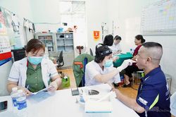 Cục Y tế (Bộ Công an) tổ chức khám bệnh, tặng quà tại xã Việt Lâm
