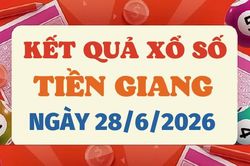 Kết quả xổ số Tiền Giang hôm nay 28/6/2026 - XSTG 28/6