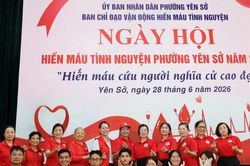 Phường Y&ecirc;n Sở tổ chức Ng&agrave;y hội hiến m&aacute;u t&igrave;nh nguyện năm 2026