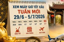 Xem ngày giờ tuần mới 29/6 - 5/7/2026: 3 ngày hoàng đạo để khai trương, xuất hành gặp may