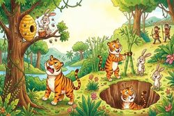Kể chuyện cho bé trước giờ đi ngủ: Hổ và Thỏ