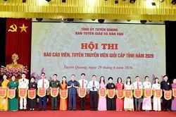 Tuy&ecirc;n Quang lan tỏa Nghị quyết qua Hội thi B&aacute;o c&aacute;o vi&ecirc;n, tuy&ecirc;n truyền vi&ecirc;n giỏi 2026