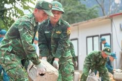 Cao Bằng: Đồn Bi&ecirc;n ph&ograve;ng Cốc P&agrave;ng hỗ trợ x&acirc;y điểm trường mầm non
