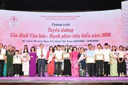 TPHCM tuyên dương 104 gia đình văn hóa - hạnh phúc tiêu biểu