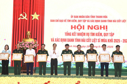 Thanh Hóa hoàn thành vượt chỉ tiêu công tác tìm kiếm, quy tập hài cốt liệt sĩ mùa khô 2025-2026