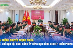 Đại tướng Nguyễn Trọng Nghĩa dự, chỉ đạo Hội nghị Đảng ủy Tổng cục C&ocirc;ng nghiệp quốc ph&ograve;ng