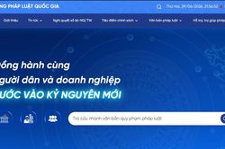 Cổng Ph&aacute;p luật quốc gia l&agrave; nền tảng số d&ugrave;ng chung cấp quốc gia nh&oacute;m A