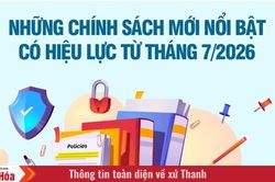 Những ch&iacute;nh s&aacute;ch mới nổi bật c&oacute; hiệu lực từ th&aacute;ng 7/2026