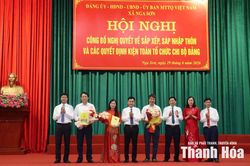 X&atilde; Nga Sơn c&ocirc;ng bố Nghị quyết sắp xếp, s&aacute;p nhập th&ocirc;n v&agrave; kiện to&agrave;n tổ chức chi bộ Đảng
