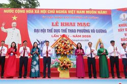 Hơn 1.200 người tham gia Đại hội Thể dục thể thao phường Võ Cường lần thứ I