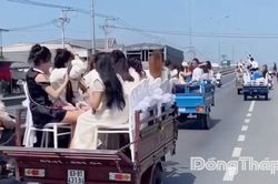 Xử lý 4 tài xế xe ba bánh đưa dâu vi phạm giao thông, tịch thu 3 xe không giấy tờ