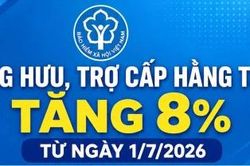 Lương hưu, trợ cấp hằng tháng tăng 8% kể từ ngày 1-7-2026