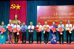 Phường Quy Nhơn công bố nghị quyết, quyết định về tổ chức và nhân sự các tổ dân phố