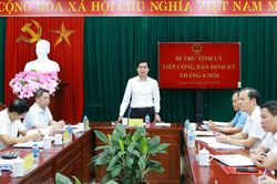 Đồng chí Bí thư Tỉnh ủy tiếp công dân định kỳ tháng 6