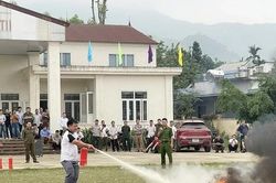 Kiểm tra c&ocirc;ng t&aacute;c ph&ograve;ng ch&aacute;y, chữa ch&aacute;y tại x&atilde; Mường Động