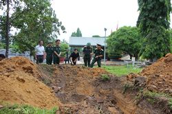 Tìm thấy hài cốt liệt sĩ trong khuôn viên Nghĩa trang Đăk Cấm