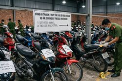 Công an TP.HCM tìm chủ nhân của 13 chiếc xe máy bị thu giữ