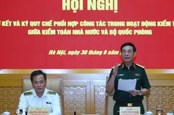 Sơ kết Quy chế phối hợp c&ocirc;ng t&aacute;c trong hoạt động kiểm to&aacute;n giữa Kiểm to&aacute;n Nh&agrave; nước v&agrave; Bộ Quốc ph&ograve;ng