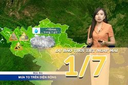 [Video] Dự b&aacute;o thời tiết đ&ecirc;m nay v&agrave; ng&agrave;y mai ng&agrave;y 1/7/2026: Bắc Bộ mưa lớn diện rộng, nắng n&oacute;ng Trung Bộ tiếp tục suy giảm