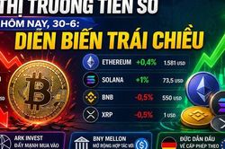 Thị trường tiền số h&ocirc;m nay, 30-6: Diễn biến tr&aacute;i chiều