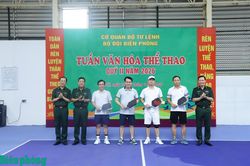 Sôi nổi trận Siêu cúp Pickleball đôi nam Cơ quan Bộ Tư lệnh Bộ đội Biên phòng