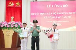 Công bố quyết định của Bộ trưởng Công an về điều động cán bộ tại Lai Châu