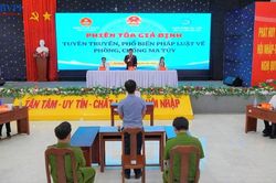 Tổ chức phiên tòa giả định tuyên truyền pháp luật về phòng, chống ma túy