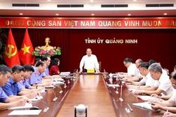 Thường trực Tỉnh ủy Quảng Ninh làm việc với VKSND tỉnh Quảng Ninh