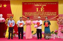 Phường Mỹ Phong: Công bố sắp xếp các khu phố