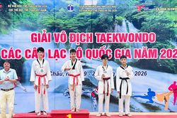 Lào Cai giành 14 huy chương tại Giải Vô địch Taekwondo các câu lạc bộ quốc gia năm 2026