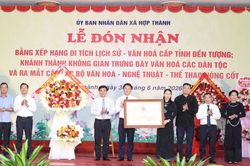 Hợp Thành đón Bằng xếp hạng Di tích lịch sử - văn hóa cấp tỉnh Đền Tượng